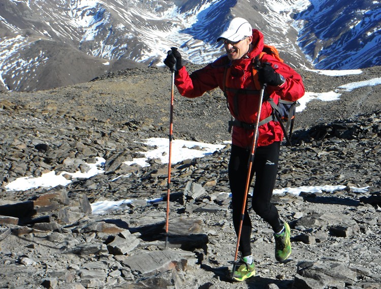 En Xavi arribant al pic del Puigmal de 2.913 m