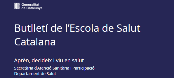 Capçalera del butlletí de l’Escola de Salut Catalana