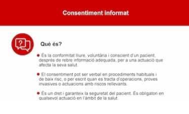 El consentiment informat, essencial per a la seguretat del pacient