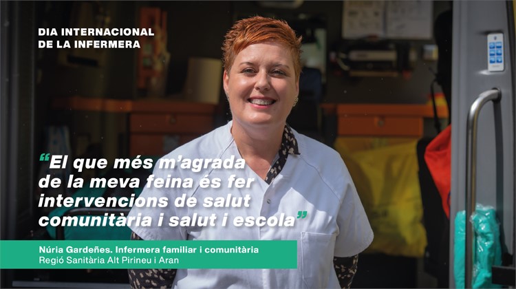 Núria Gardeñes, infermera familiar i comunitària a la Regió Sanitària Lleida i Alt Pirineu i Aran: 